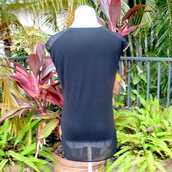 🍍3/$15🍍 Calvin Klein Shimmer & Mesh Detailed Tee - Picture 5 of 8